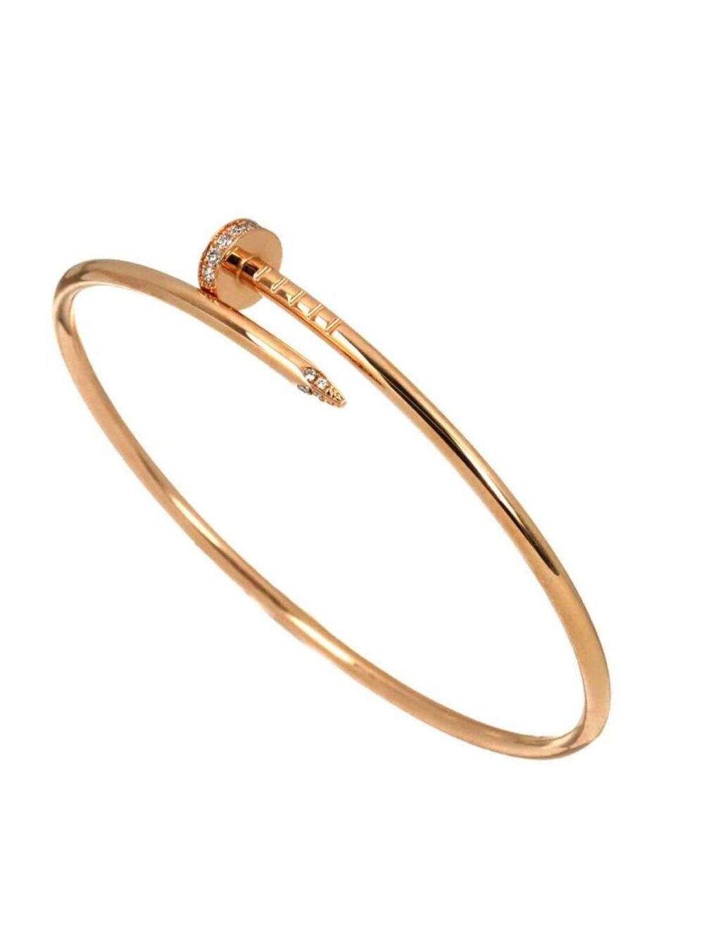 Cartier Juste un Clou SM 17 Bracelet Diamond 18k PG 750 Certificate - Picture 4 of 8